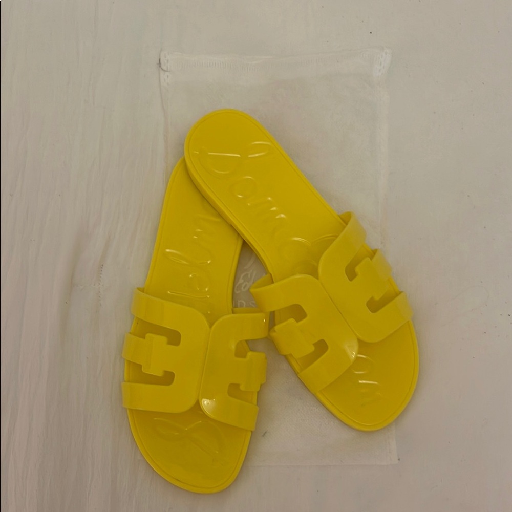 Sam Edelman girls Yellow Slide Sandals